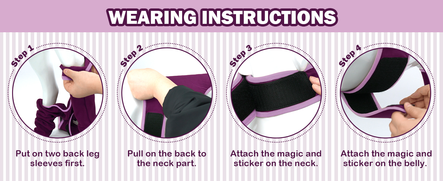 Комбінезон для собак після операції на ногах, захист від витікання, запобігає інфекціям, розмір XL, фіолетовий