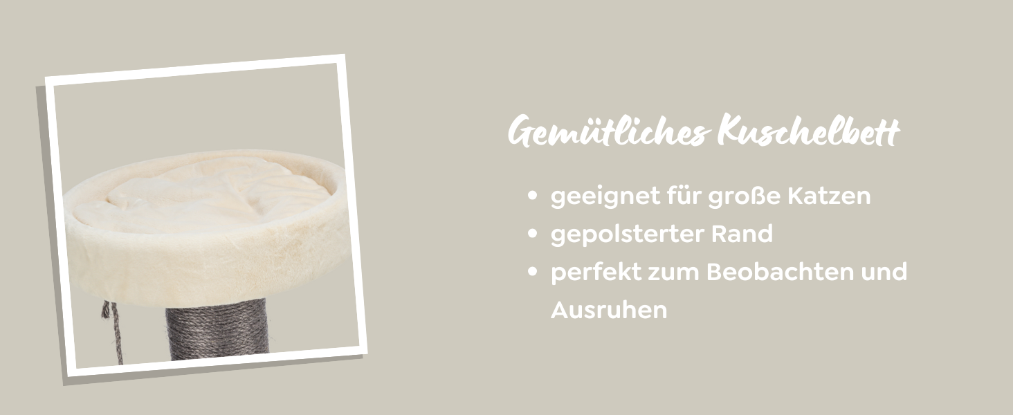 Дерев'яний будиночок для котів TRIXIE Marcello, 114 см, бежевий – багатоповерховий котячий будиночок з місцями для дряпання та іграми, стабільний та затишний