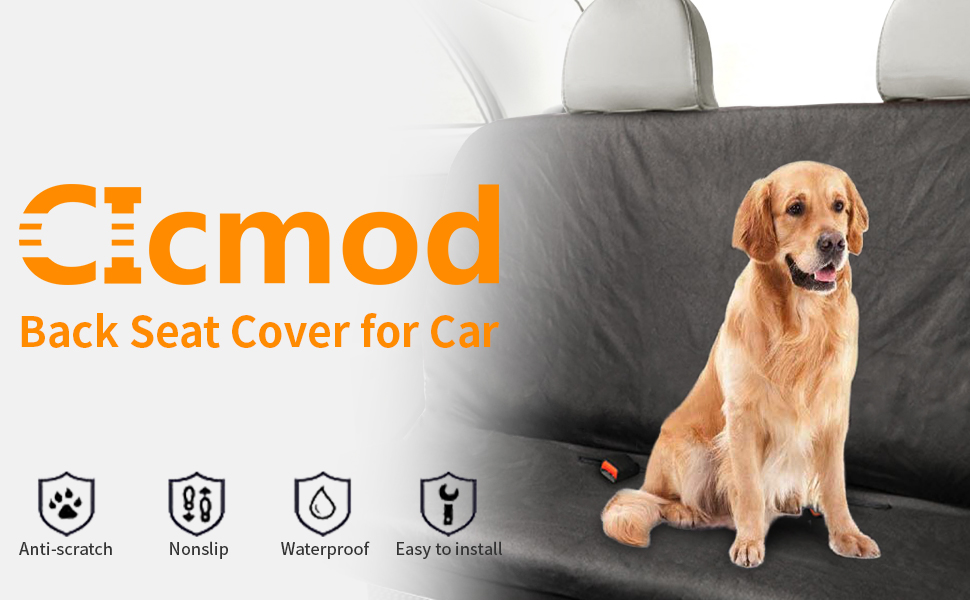 Захист вантажного простору автомобіля CICMOD: килимок у багажник для собак, антиковзкий, чорний (заднє сидіння)