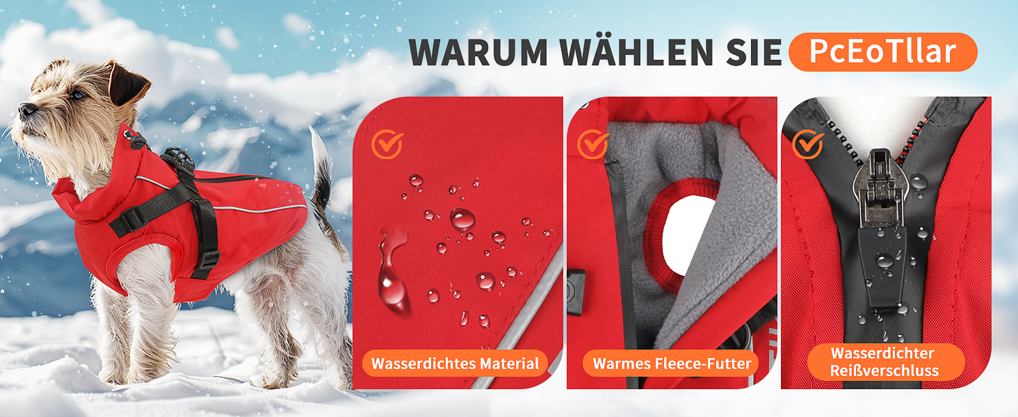 Водонепроникний собачий дощовик для маленьких собак, тепла світловідбиваюча куртка з шлейкою для зими, костюм для катання на лижах, бавовна, чорний собачий пуловер S