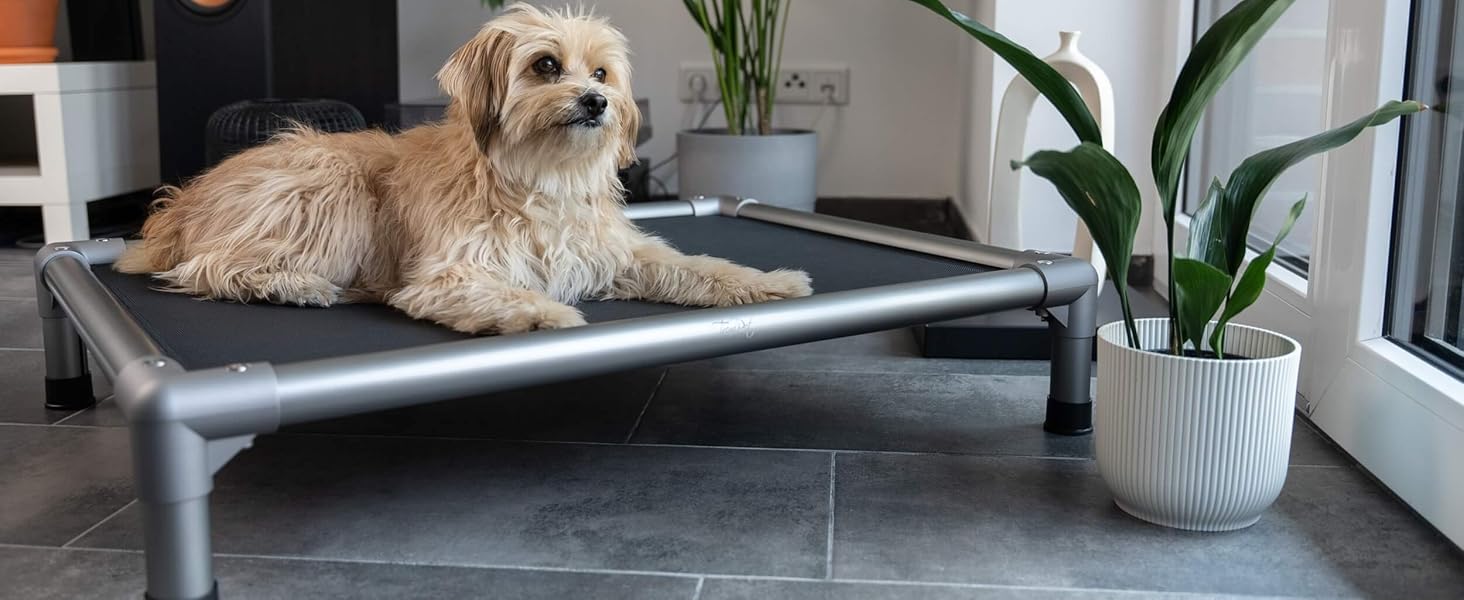 TrendPet HighBed: підняне ліжко для собак з алюмінію (105x80 см), преміум-якість