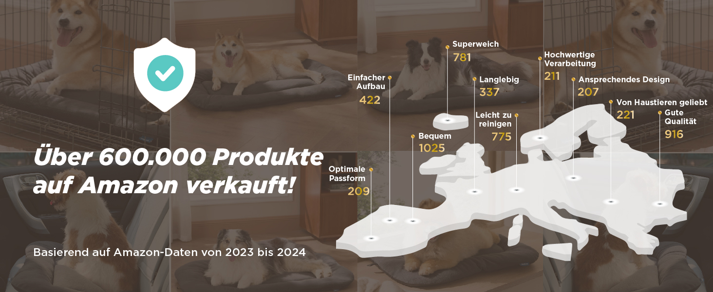 Кілимок для собак BEDSURE - м'який та зручний, 89x56 см, темно-сірий. Підходить для великих та середніх собак, з неслизькою основою.