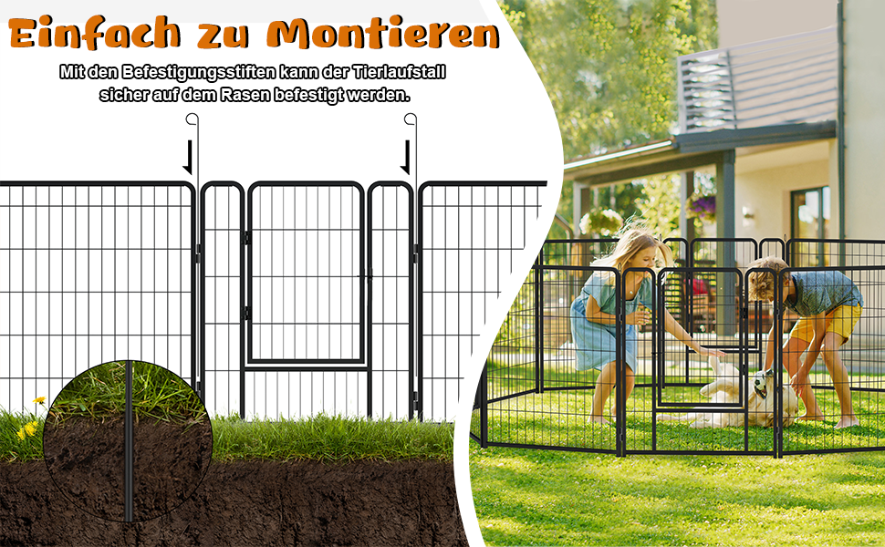 Вольєр для цуценят Froadp 6-TLG, 65 x 80 см: загон для собак, вольєр, огорожа, 6 елементів