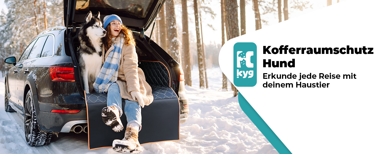 Захисна підстилка для багажника автомобіля KYG для собак, стежка захисна підстилка та ковдра для собак з захистом бокових панелей та краю завантаження – Водонепроникна, стійка до подряпин, для автомобіля та універсалу, Extra Long, 110x215 см