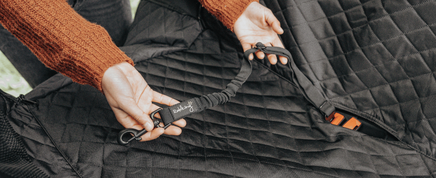 Автомобільний ремінь безпеки для собак Rudelkönig - регульований, чорний