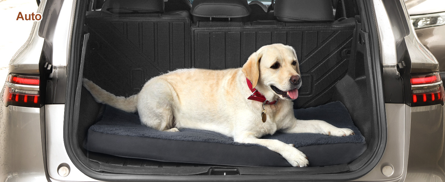 Ортопедичне ліжко для собак на зиму та літо з знімною, пральною наволочкою, 104*68*8 см, сірого кольору