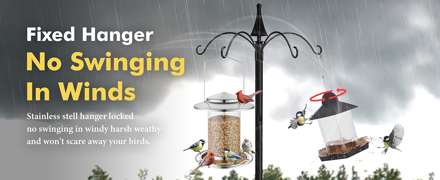 Годівниця для птахів iBorn, Металева годівниця-будиночок, Зелений колір, 18 см, для цілорічного годування, 6 отворів