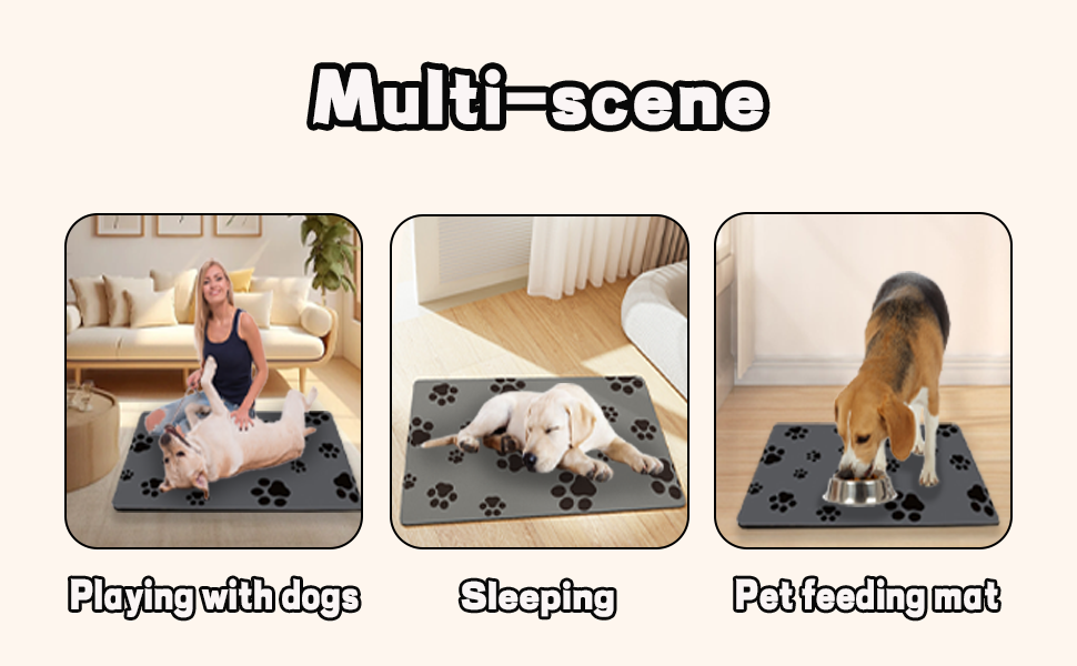 Килимок для годування собак, вбираючий, швидковисихаючий, водовідштовхувальний, 45x75 см (Темно-сірий)