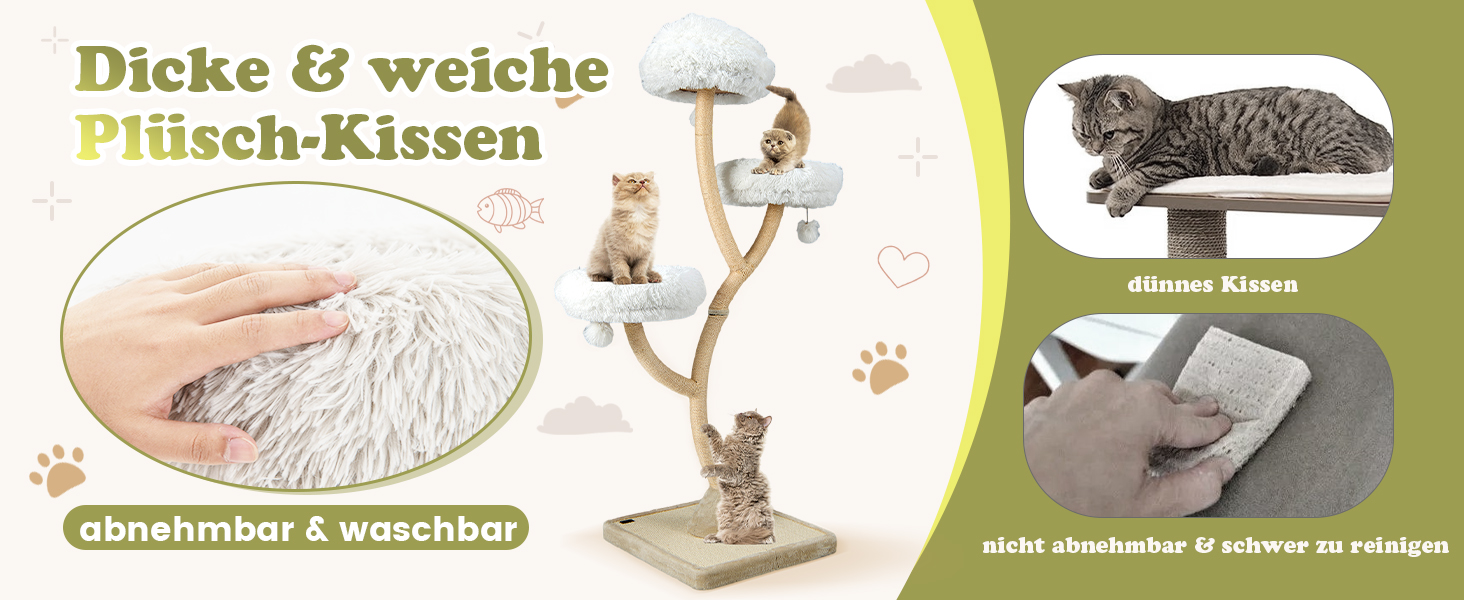 Дерев'яний кігтетопор для котів COSTWAY 178 см з 3 лежаками, м'ячиками та сизалевими стовпчиками, великий, з металевим каркасом, сірий