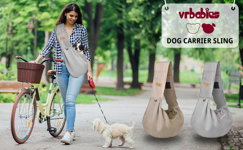 Сумка-переноска для собак Vrbabies, для маленьких собак та інших домашніх тварин до 5 кг, регульована, сітчаста, з клямками та застібками