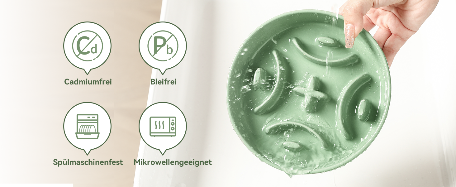 Керамічна годівниця для собак маленьких порід з антислизьким дном - годівниця для собак та котів - підходить для сухого та вологого корму - фіолетовий колір - 180г, маленька