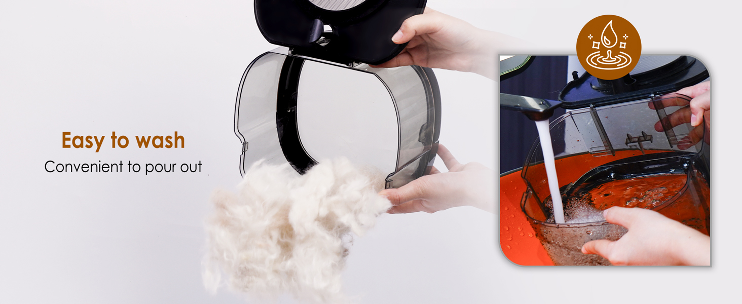 Rywell Професійна машинка для стрижки собак 4L з пилососом, 13000 Pa, 6 насадок для грумінгу, щітка для собак, пилосос для собак з щіткою, тиха