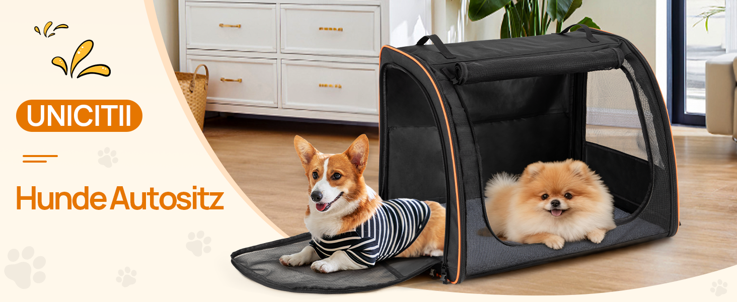 Транспортна переноска для собак та котів UNICITII, складана, до 11 кг