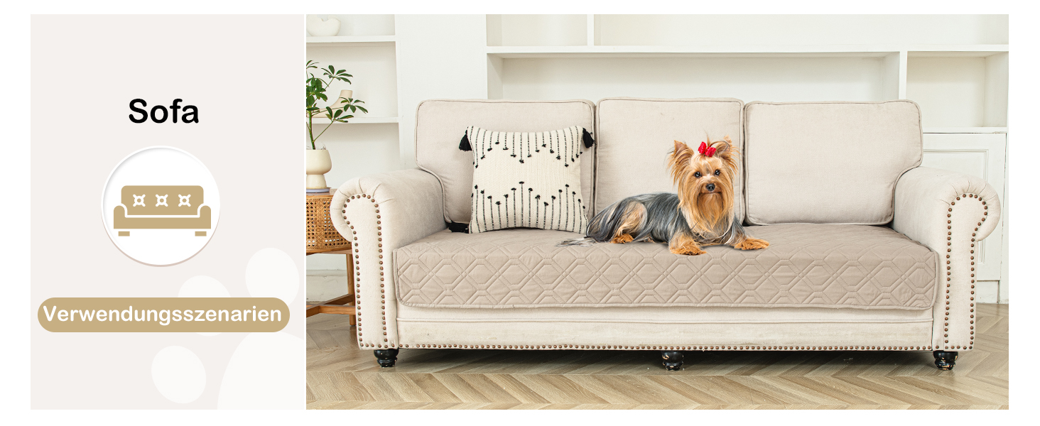 Водонепроникний килимок для собак GYURO - двосторонній, м'який, 97 x 190 см (Хакі) - для великих і маленьких собак, захист дивану, ліжка, авто, придатний для прання