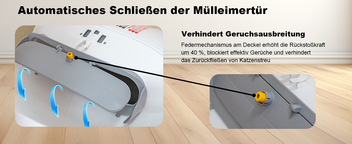 Автоматичний туалет для котів Katzenklo з самоочищенням, 65л, XXL, без запаху, з керуванням через додаток, для 2+ котів