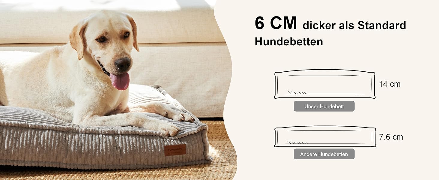 Ортопедичне ліжко для собак FUKUMARU - 91x64x14 см, знімний вологостійкий чохол, м'який килимок для собак, матрац для собак, ковзаюча поверхня, сірий колір.