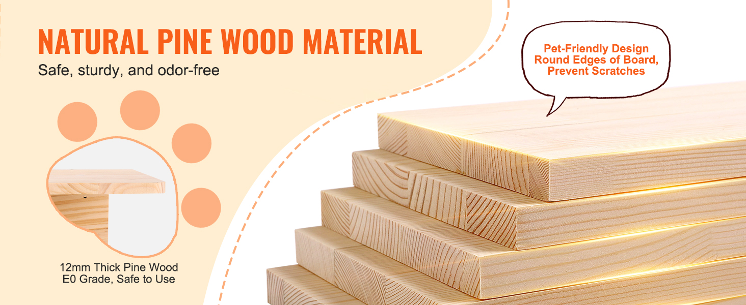 Комплект меблів для котів VEVOR: комплекс для лазіння, лежання, ігор, 6 предметів (до 18 кг)