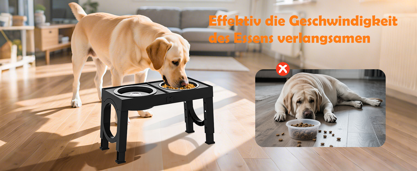 Набір мисок для собак X XBEN 3-в-1: миска для води з захистом від пролиття 1.4L, миска від захлистування 1L, годівниця з 5 рівнями регулювання висоти для середніх та великих собак, нековзна годівниця, рожевий колір