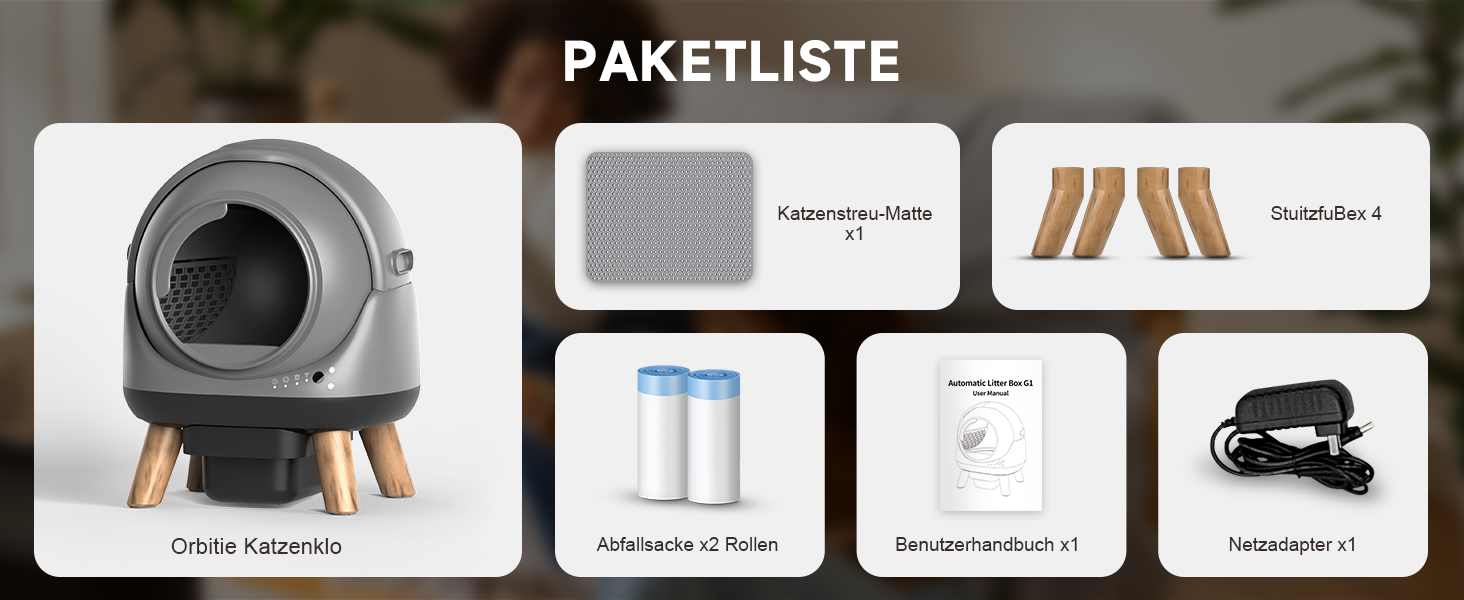 Автоматичний лоток для котів ELS PET з самоочищенням, захистом від розльоту, керуванням через додаток, без запаху, з килимком для котячого туалету та пакетами для сміття (чорний та сірий)