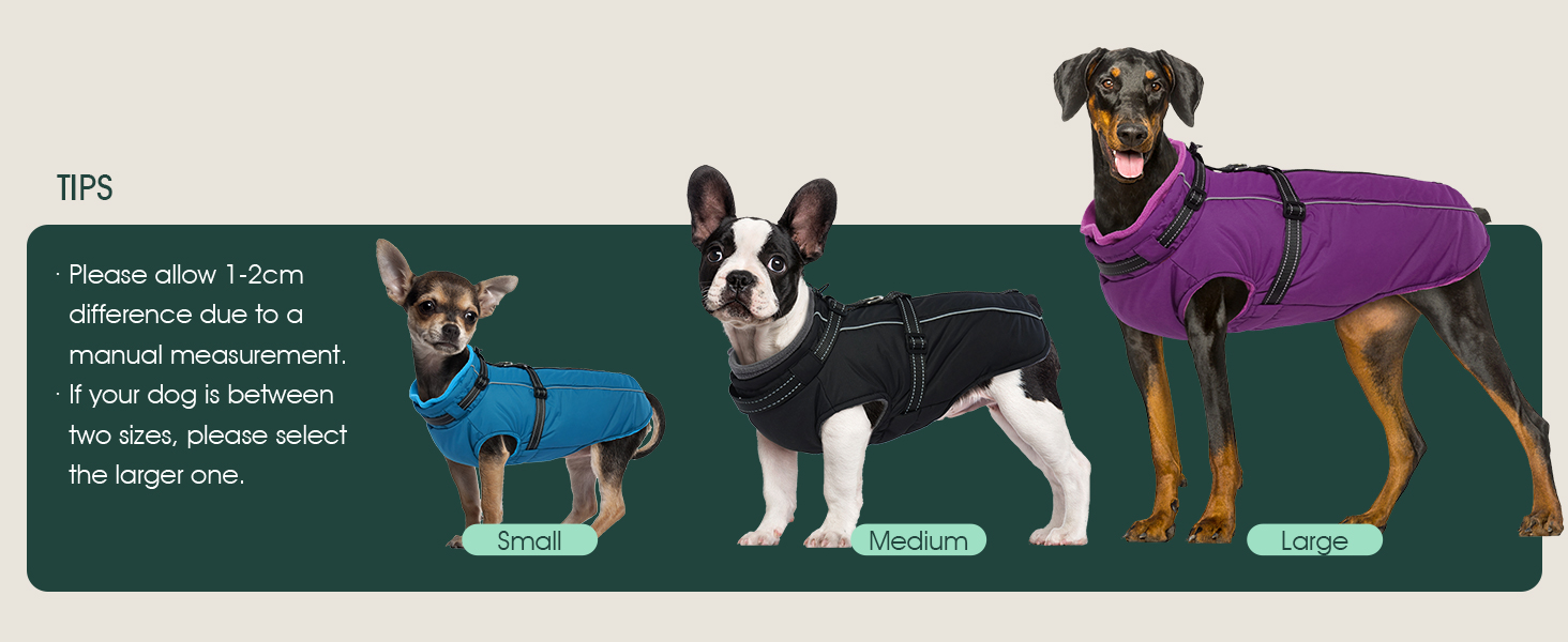 Водонепроникний теплий зимовий пуховик для собак середнього розміру Kuoser, чорний, M (Обхват грудей: 53 см, Обхват шиї: 38 см)