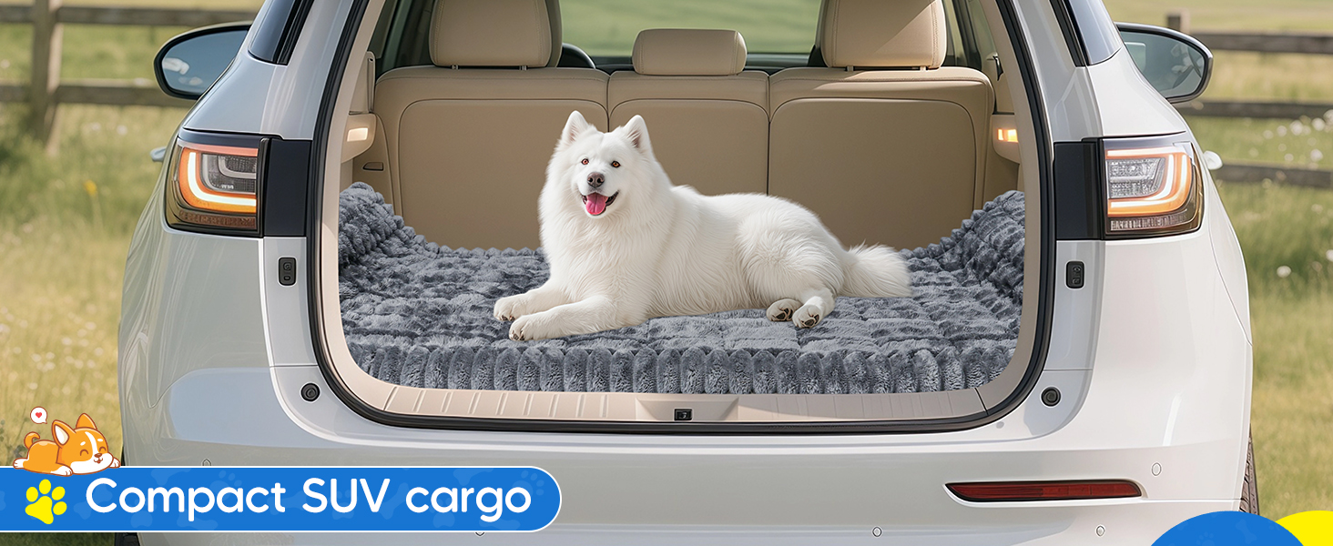 Килимок для собак у машину Loiion, антиковзаюча підстилка на заднє сидіння, м'яка автодеки для собак, 127×62,5x2,5 см, темно-сірий