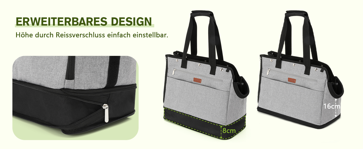 Транспортна сумка для собак Pecute, до 5 кг, регульована висота, для прогулянок, з органайзерами, легка та портативна