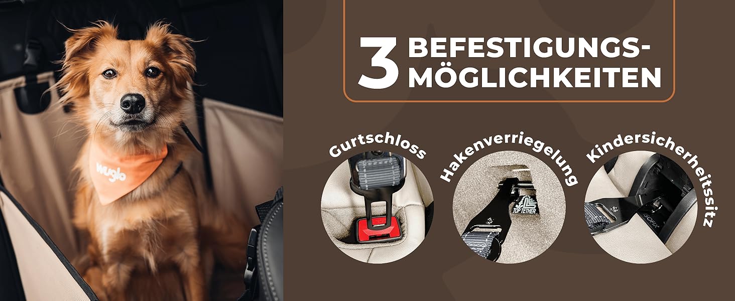 Авторемень для собак Wuglo 30-95см: безпека та комфорт у автомобілі