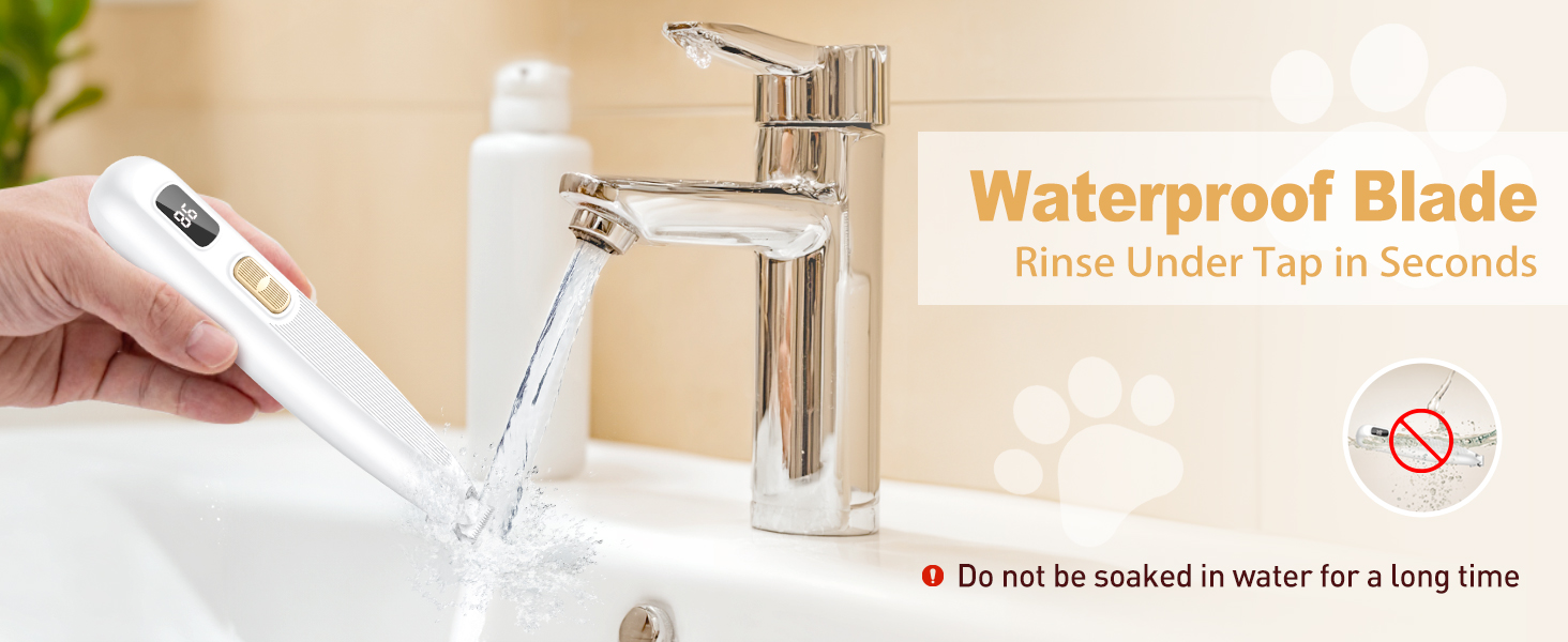 Триммер для лап собак YAZ EKY Leise - професійна машинка для грумінгу з LED-підсвічуванням, водонепроникний, USB-зарядка, для собак та котів