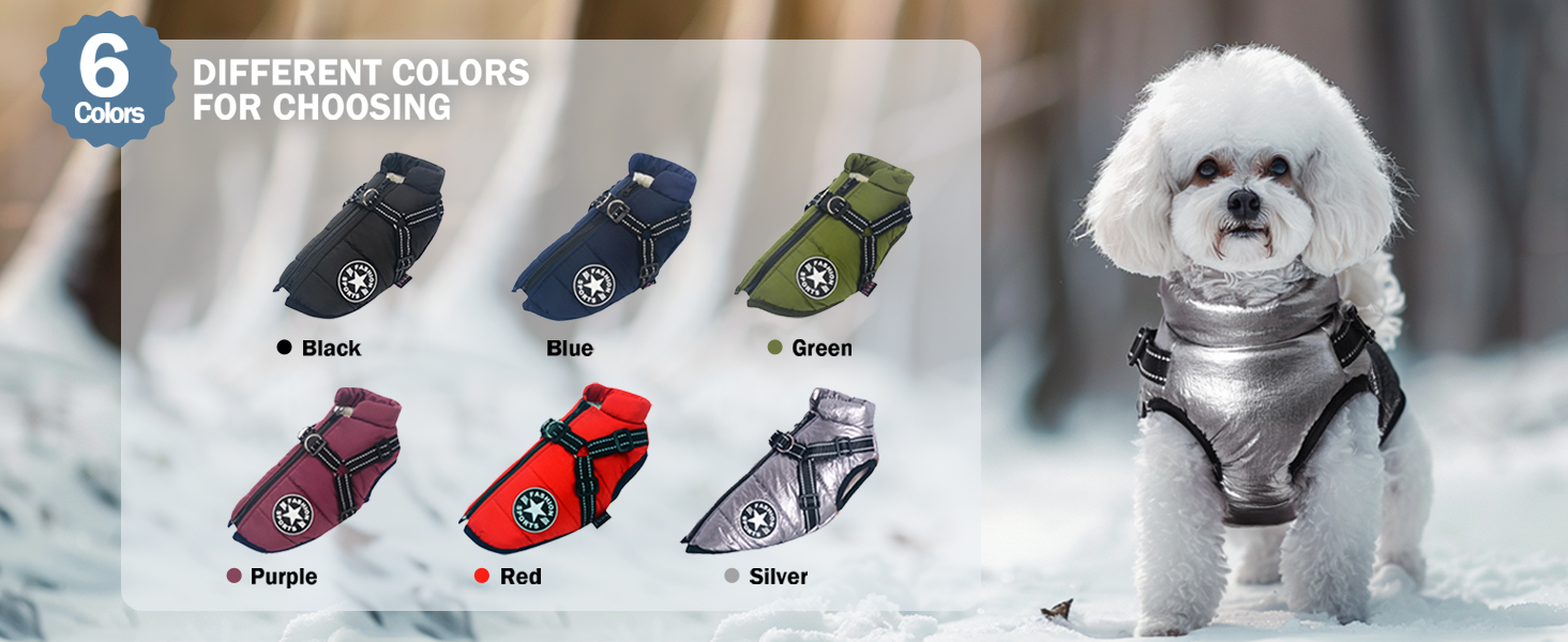 Зимовий жилет для собак Ectkuee з кріпленням для повідка, водонепроникний, для маленьких собак, машинне прання, світловідбиваючий, зелений (L)