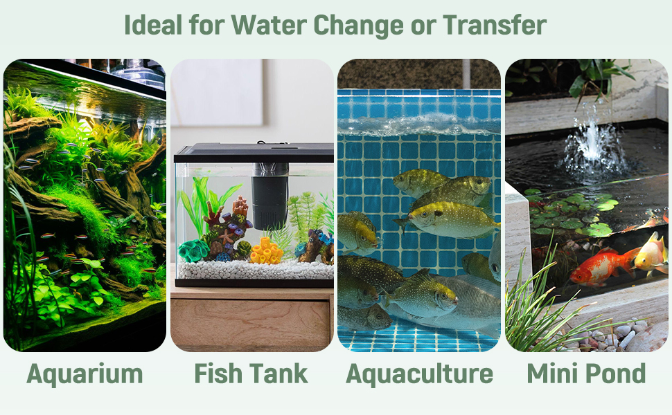 Набір для чищення акваріума Pawfly: сифон, пилосос, шланг 1.8 м, інструмент для догляду за акваріумом