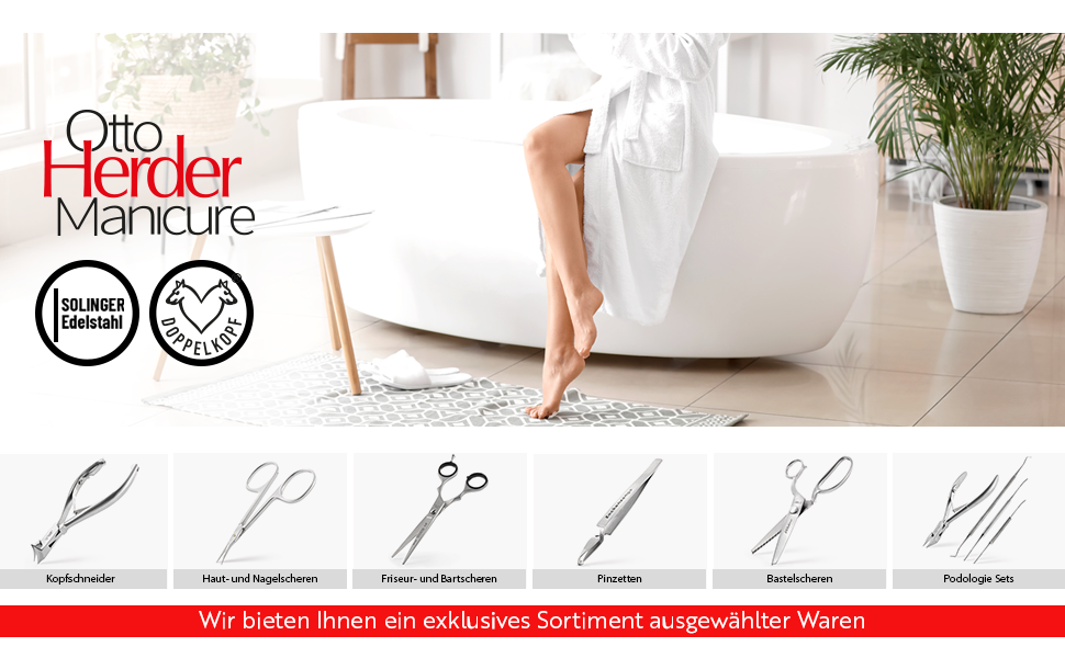 Ножиці Otto Herder для стрижки подушечок лап собак, нержавіюча сталь, 10 см