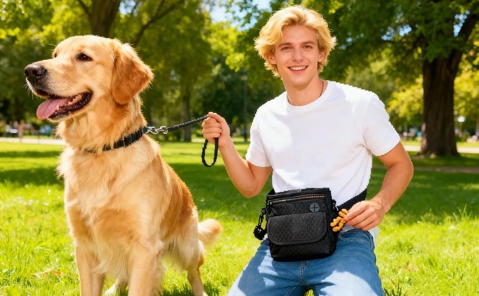 Сумка для собак Hanwell для ласощів та іграшок з дозатором для відходів, водонепроникна, сіра