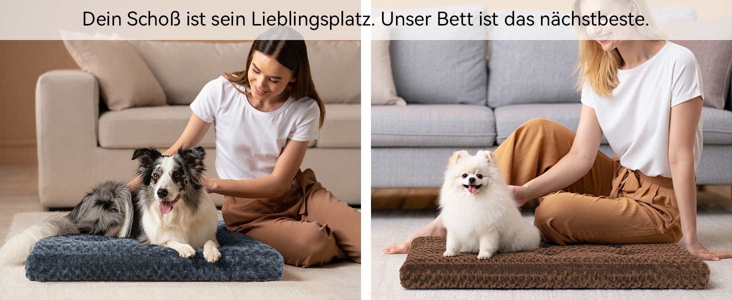 М'яке ортопедичне ліжко для собак Homaxy, великих порід, 89x59x8 см, темно-сірий колір, з антиковзною основою, миється