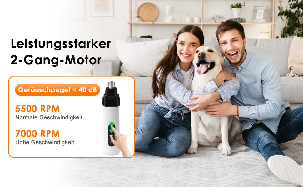 Електричний точило для собачих кігтів Krallenschleifer, USB, тихе точило для собак та котів великих, середніх та малих порід