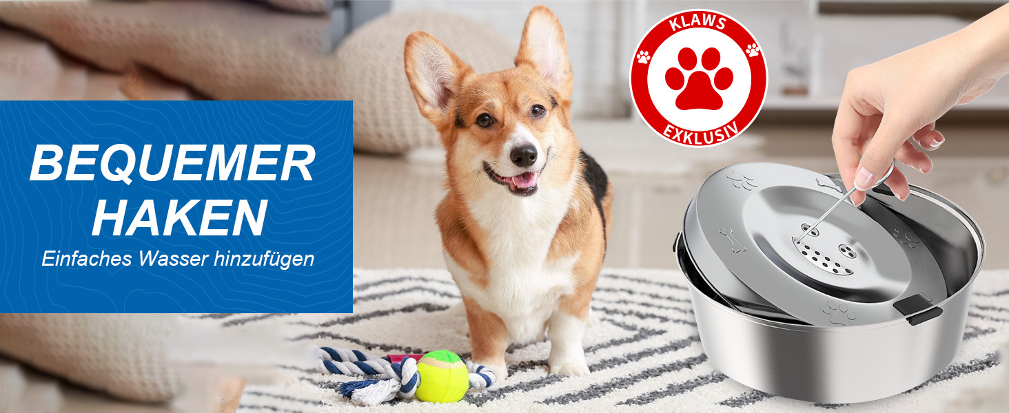 Нержавійна миска для собак 1L без розливання, повільне годування, для собак та котів маленьких та середніх порід