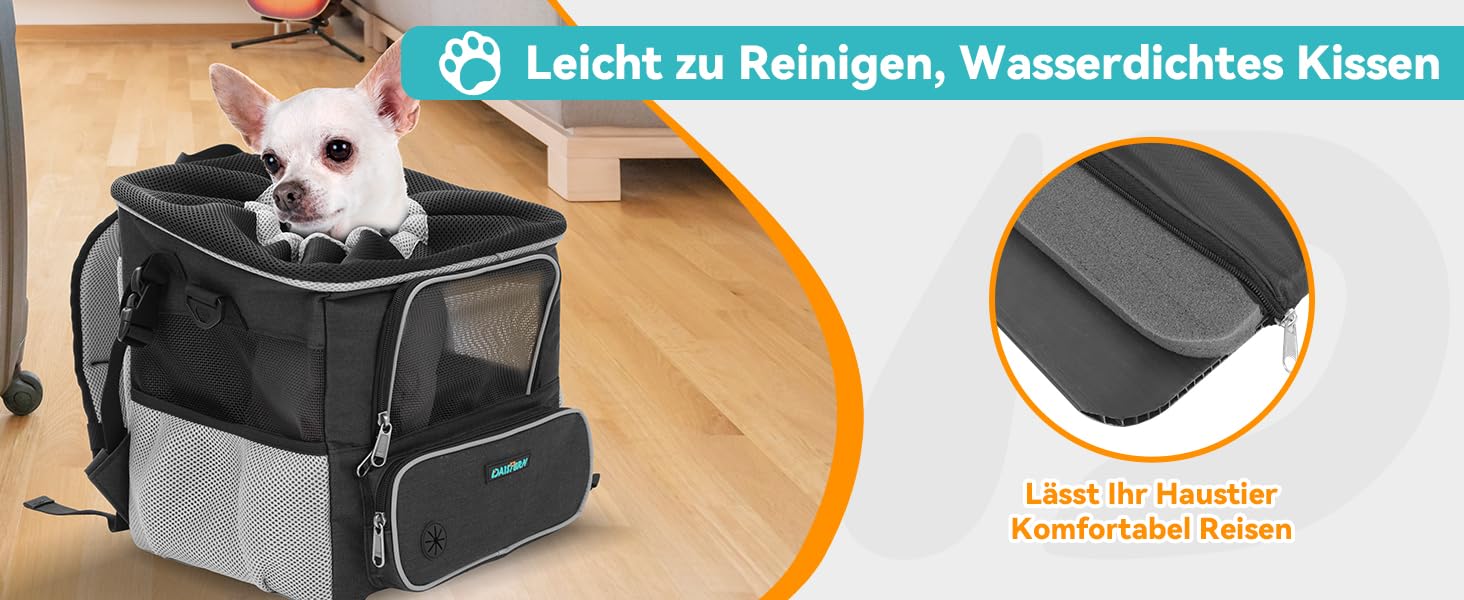 Корзина для собак на велосипед до 3 кг, з кріпленням Φ53 мм, рюкзак-сумка на плече, автокрісло з дихаючою сіткою, водонепроникне сидіння для маленьких собак
