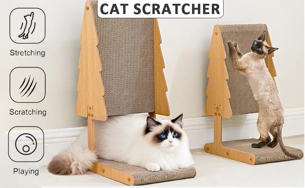 Котячий когтетоп ERNAN: 62 см, L-подібний, з картону, для захисту дивану, на стіну та кут