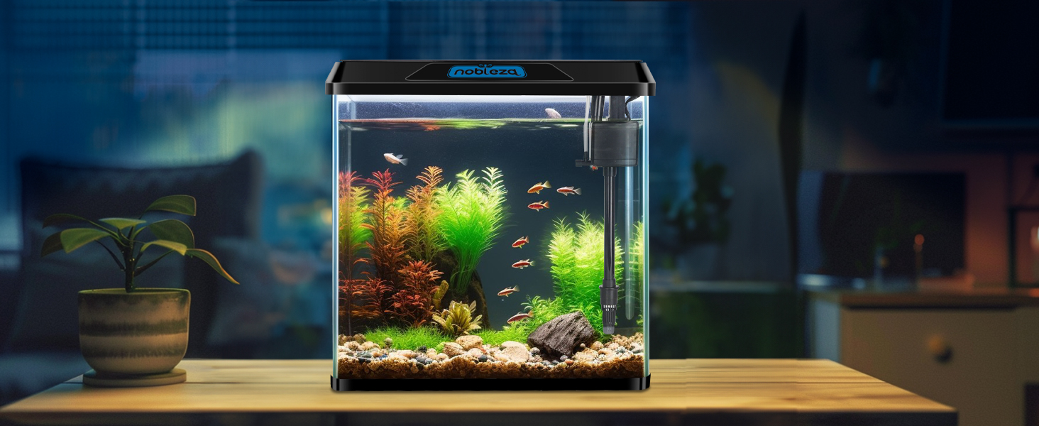 Акваріум Nobleza Mini Комплект, 54л з LED-підсвіткою та фільтром, білий