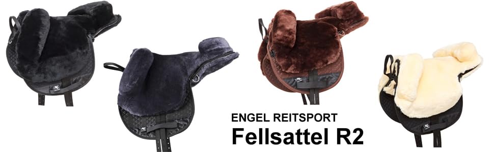 Сідло з овечої шерсті Engel Reitsport R2, англійське, натуральний хутряний феллсадл