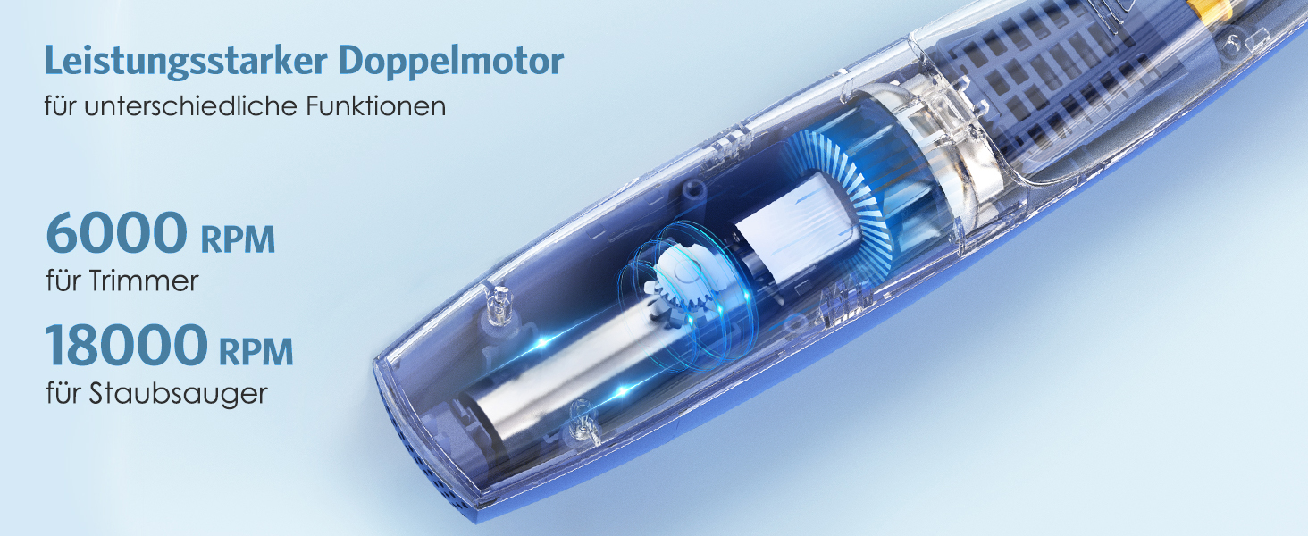 Триммер для собак та котів Ankilo 2-в-1 з функцією пилососа, 6000 об/хв, USB, для догляду за лапами та очима