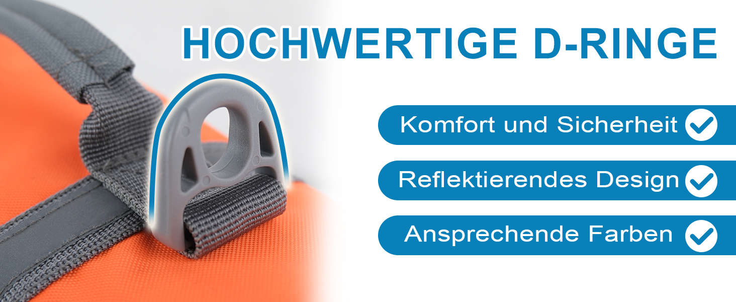 Рятувальний жилет для собак, безпечний жилет для плавання, регульований розмір, з міцним ручним захватом (S) Small