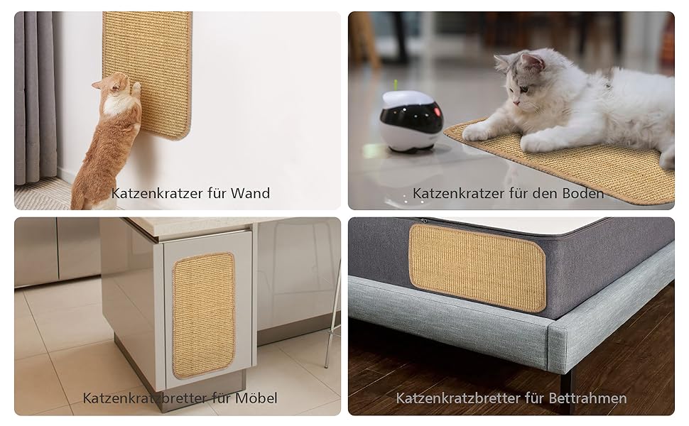 Килимок для дряпання котів з сизалю, 2 шт., 50x25 см - захист від подряпин меблів