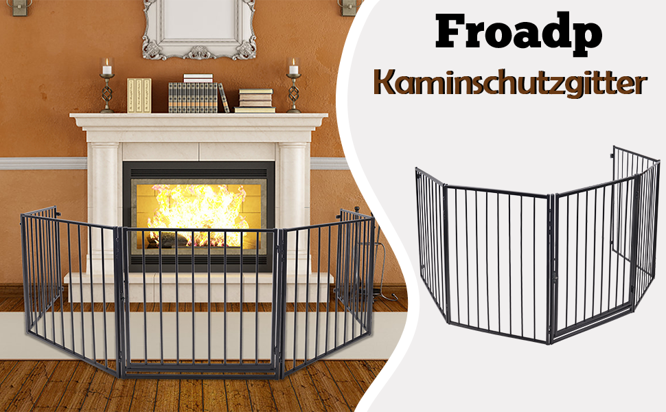 Забіг для цуценят Froadp 5 TLG: захист від каміну, огорожа, забіг, загін для собак, дітей. 61 x 76 см