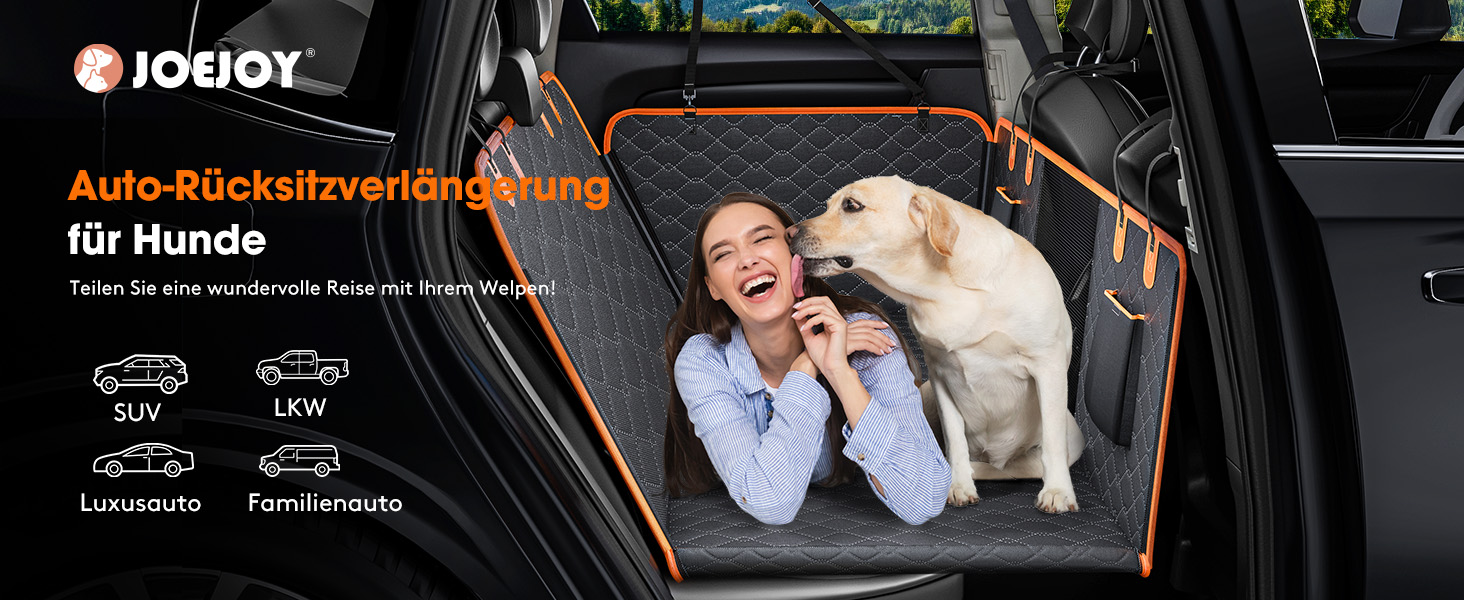 Кришка для автосидіння для собак JOEJOY: водонепроникна, стійка до подряпин, нековзна, з жорсткою основою