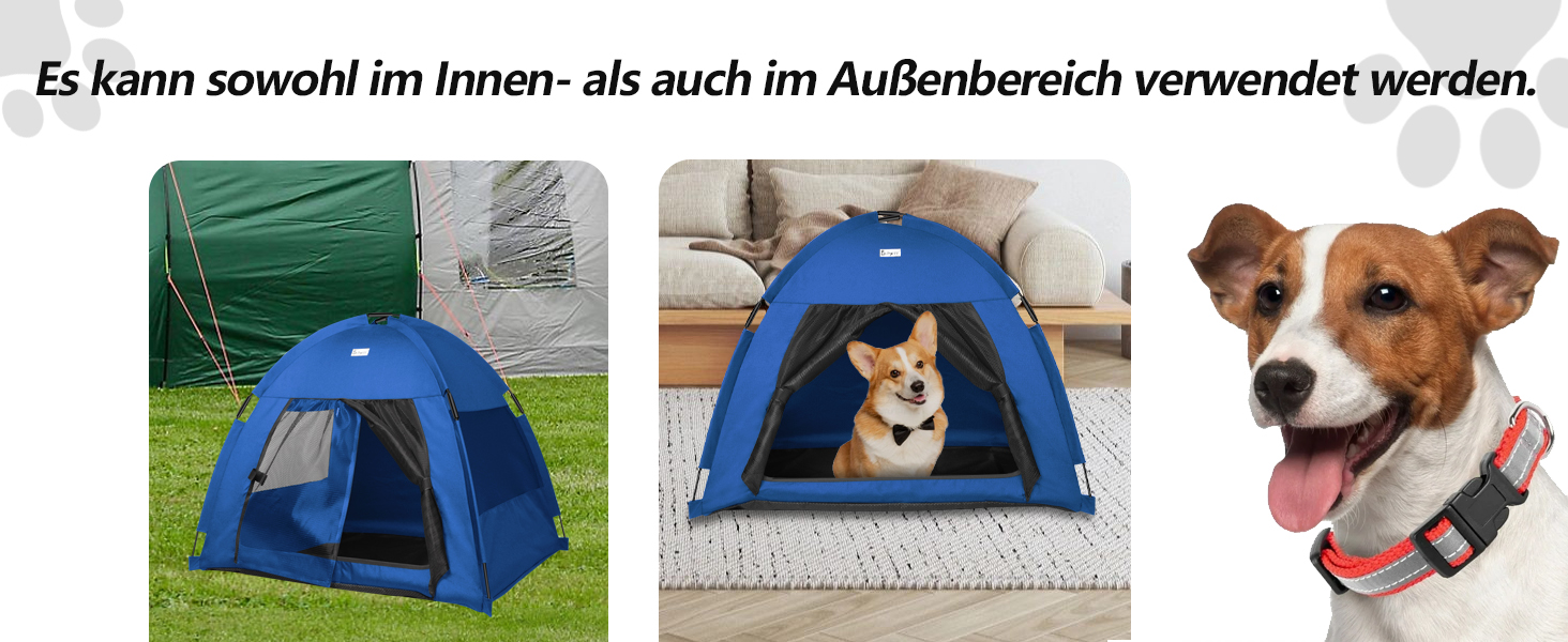 Зручне лежанка-будинок для собак та котів Babyezz, блакитна, L