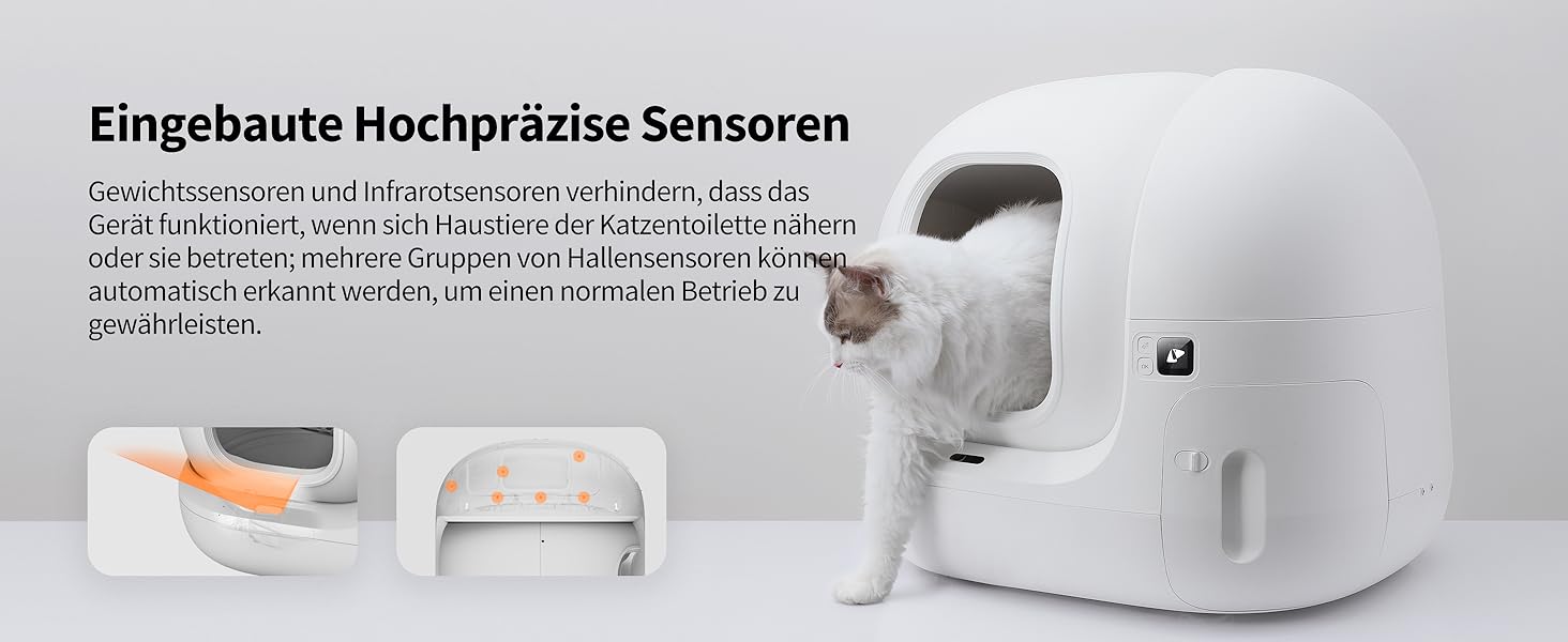 PETKIT Pura Max самоочищуюча лоток для котів, автоматичний лоток, з керуванням через додаток, великий об'єм 76л, для кількох котів, без розчину для очищення