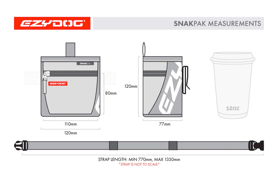 EzyDog SnakPak - сумка для ласощів, червона
