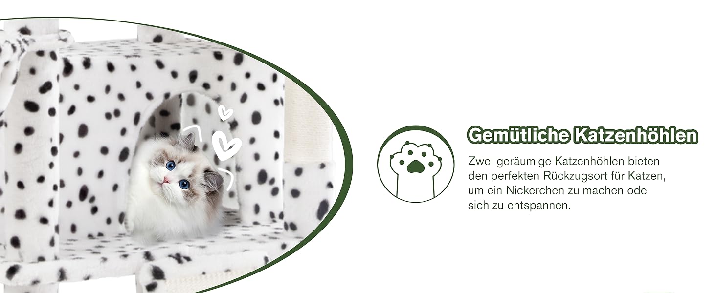 Кігтеточка MUTICOR велика, 206 см, багатоярусна, для великих котів, з лежаком-гамаком, широка база (білий та чорний)