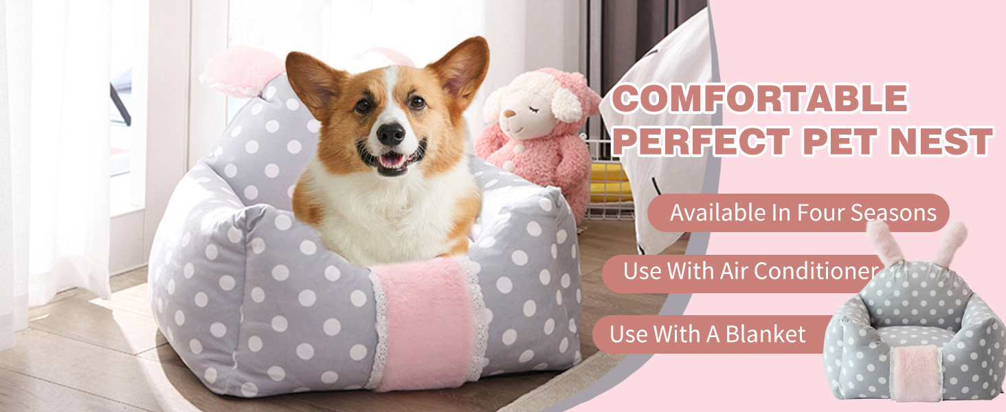 Килимок для котів та собак PETCUTE XL Рожевий: м'який, теплий, для котів та маленьких собак, з дизайном кролика, можна прати