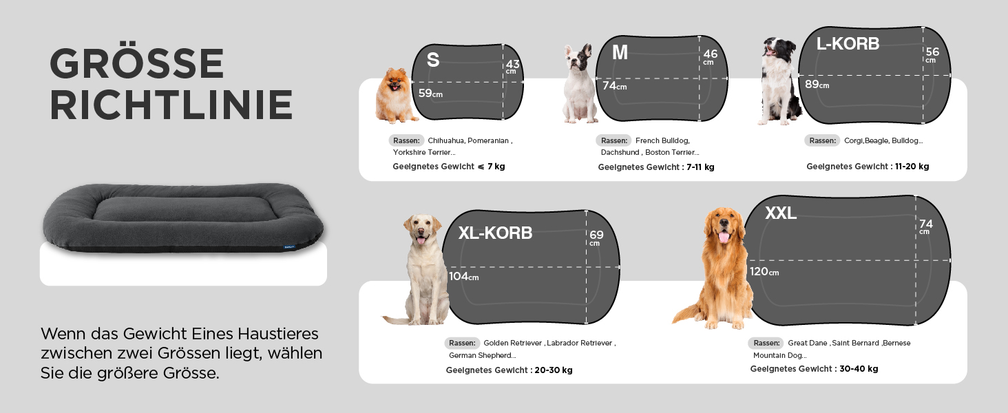 Кілимок для собак BEDSURE - м'який та зручний, 89x56 см, темно-сірий. Підходить для великих та середніх собак, з неслизькою основою.